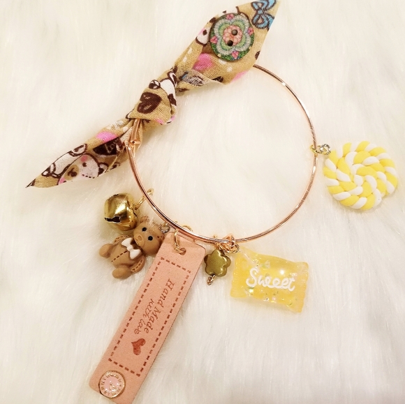 TEESAN MAKE A STATEMENT Japanese Handmade Rose Gold Harajuku Bangle - Picture 3 of 3